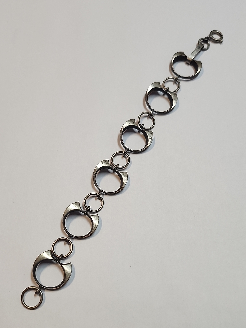 Sterling Silver Karl Laine Mid Century Modern Bracelet Geometric Design